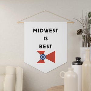 Midwest is Best Wimpel, Midwest is Best, Cowboyful, Wichita Ks Flag Png, Kansas Citychiefs, Kansa City T-shirts, Cowgirl-muurkunst-decoratie