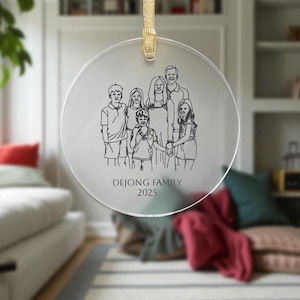 Personalized Family Photo Acrylic Christmas Ornament: Keepsake Gift