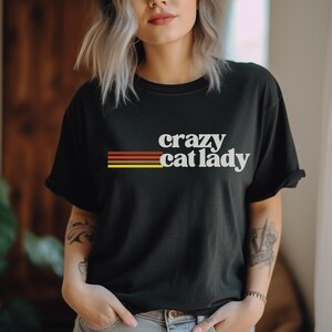 Crazy Cat Lady Comfort Colors T-shirt voor volwassenen, Arteful Cat Gifte, Arteful Cats Gifte, C atful, Momful Cat Gifte, Cat Loveful, damesshirt katten