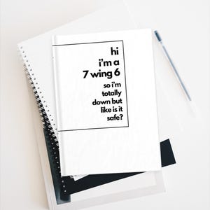 Enneagram 7 Wing 6 Journal - grappige stereotypen minimalistisch blanco binnenkant, gepersonaliseerd notitieboek, cadeau voor enneagram Seven Wing Six-liefhebber