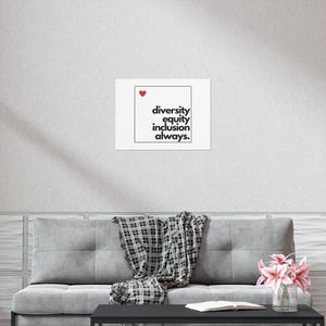 Póster "Diversidad, Equidad, Inclusión Siempre", camiseta de inclusión, Diversidad Inclusiva, igualdad democrática, Kamala Harris, derechos de las mujeres, igualdad.