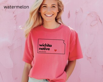 Wichita Native Comfort Colors Tee, Gifts for Kansans, Summer Apparel, Home State Pride Shirt, Unisex Kansas Graphic Tee, Wichita Kansas Tee