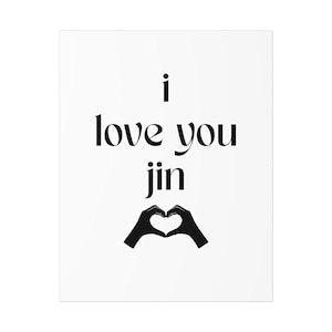 I Love You Jin Poster: K-Pop Concert Memorabilia