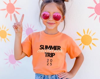 Custom Summer Trip Youth Comfort Colors Midweight Tee, Custome Location Tee, Match Kids Trip Tees, Match Kids Trip Tee, 2025 Family Tee