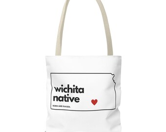 Wichita Native Tote Bag, Kansas Giftful, wichita ks flag png, wichita bulldogs, Kansas Citychiefs, ict, Kansa City Tshirts, kansa city tee