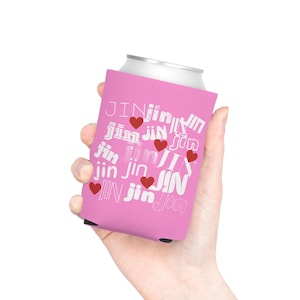 Kpop Can Cooler, Jin Jin Jin Bias Concert Cooler, BTS Fan Gift, Drink Holder Sleeve, Insulated Beverage Holder, Concert Merchandise, BTS Jin
