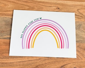 Congratulations Greeting, So Happy for You Celebration Note