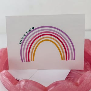 Merci carte de vœux | Carte vierge | Arc-en-ciel | Couleur multiple