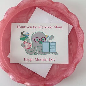 carte de fête des mères | Carte vierge | de voeux | Octopus Muti Tasking | Maman occupée | Merci pour tout ce que vous faites