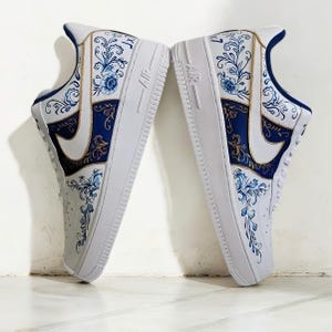 Hand-Painted Floral AF1 Custom Sneakers: Wearable Art Shoes