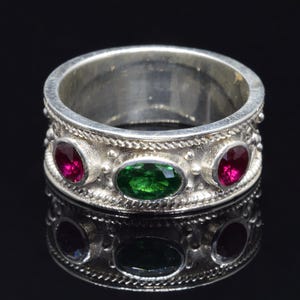 Etrusker Sterling Silber Ring: Byzantinischer Altgriechischer Stil