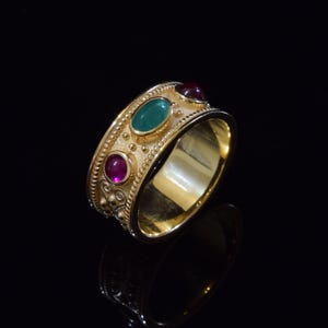 Etrusker Sterling Silber Ring: Byzantinischer Altgriechischer Stil