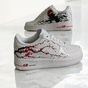 Sneaker AF1, custom, unisex casual shoes, hand-painted japan art, personalized gifts, AF1 customs