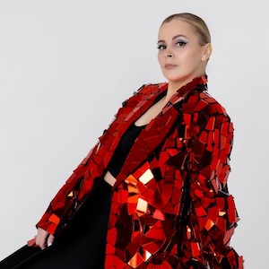 Mirror Disco Ball Jacket: Acrylic Broken Mirror Dance Costume