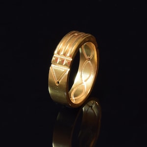 Sterling Silver Atlantis Ring: Spiritual Amulet, Protection Band (6mm)