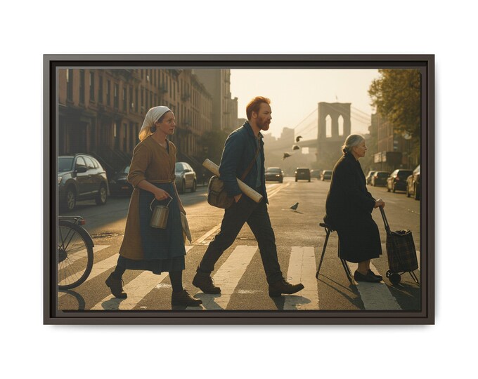 Cityscape Canvas Wall Art: Modern Urban Landscape Painting Print home decor ousewarming