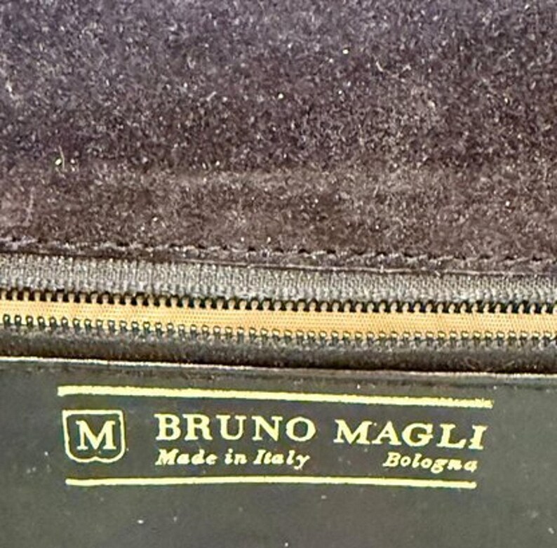 Vintage Bruno Magli Black Patent Leather Shoulder Bag – Made in Italy image 8