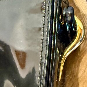 Vintage Bruno Magli Black Patent Leather Shoulder Bag – Made in Italy image 6