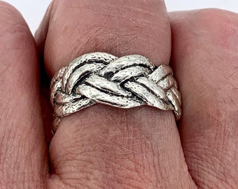 Sterling silver knot ring Knot Working Collab made in NYC