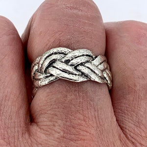 Sterling silver knot ring Knot Working Collab made in NYC