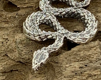 Little sterling silver snake necklace made in NYC