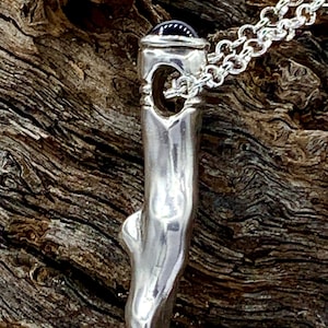 Red Garnet Sterling Silver The Left Foot necklace Blue Bayer Design NYC