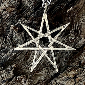 Big  Faery Star Carved and Cast in NYC solid white bronze
