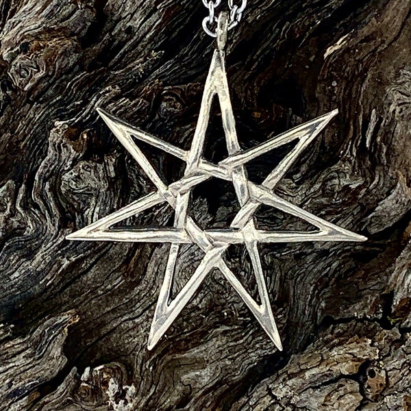 Big  Faery Star Carved and Cast in NYC solid white bronze or pewter