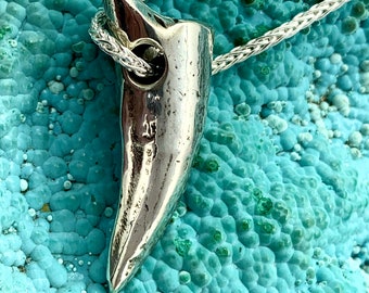 Crocodile Tooth Alligator tooth necklace in Sterling SIlver Wildlife Jewelry by Blue Bayer NYC