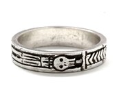 Georgian Skeleton Ring, Free US Shipping Memento Mori Jewelry, Mourning Ring, Sterling Silver, Blue Bayer Design NYC