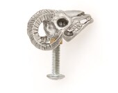 Metal Ram skull cabinet knob made in NYC Blue Bayer Design