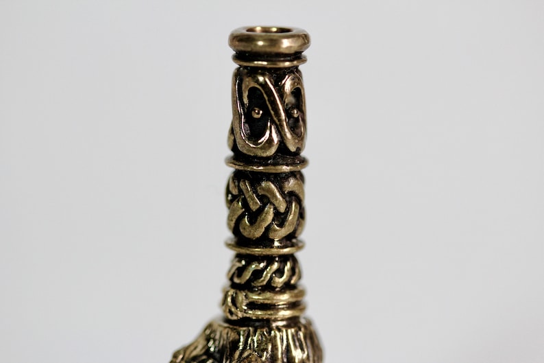 Viking Wolf Cigarette Holder cast in solid bronze made in NYC image 4