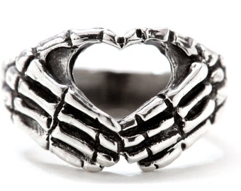 Silver Skeleton ring made in NYC