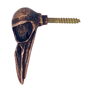May include: A copper-colored skull-shaped door knob with a screw.