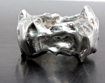 Meteorite Ring in Sterling Silver made in NYC Blue Bayer Design
