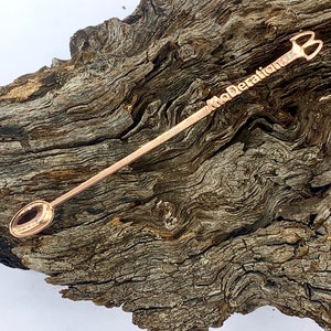 Rose Gold Diamond  Moderation salt spoon made in NYC Blue Bayer Design