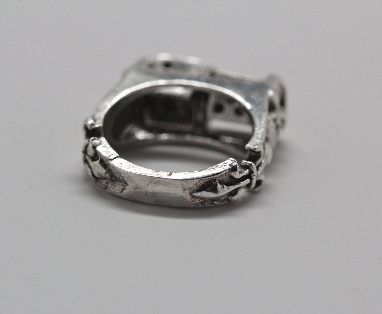 Sterling Silver Dice Ring: Skull & Fleur-de-lis, Moving Dice - Etsy