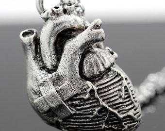 Broken Heart Anatomical Heart Necklace Made in NYC