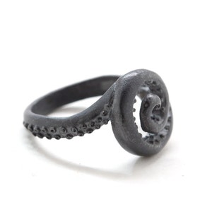 Octopus tentacle spiral ring .925 sterling made in NYC Blue Bayer Design image 3