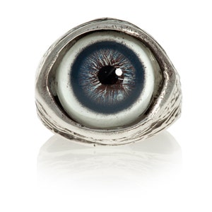 Evil Eye Ring Adjustable sizes Sterling Silver Eye Ring,  (Made in NYC)