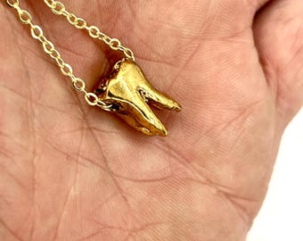Gold Wisdom Tooth Necklace: Real Tooth Cast, NYC Design