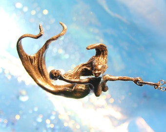 Mermaid Necklace, Bronze Made in  NYC