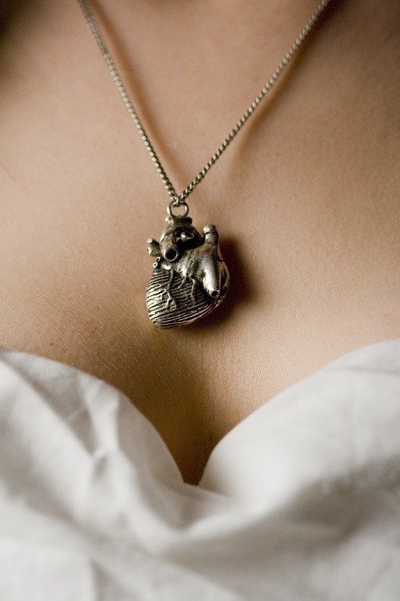 Anatomical Heart Necklace  Made in NYC buy online image 1