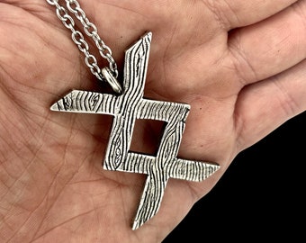 Inguz Viking Rune big rune necklace  fertility and completion made in NYC