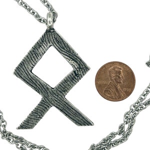 Othala Viking Rune big rune necklace made in NYC image 3