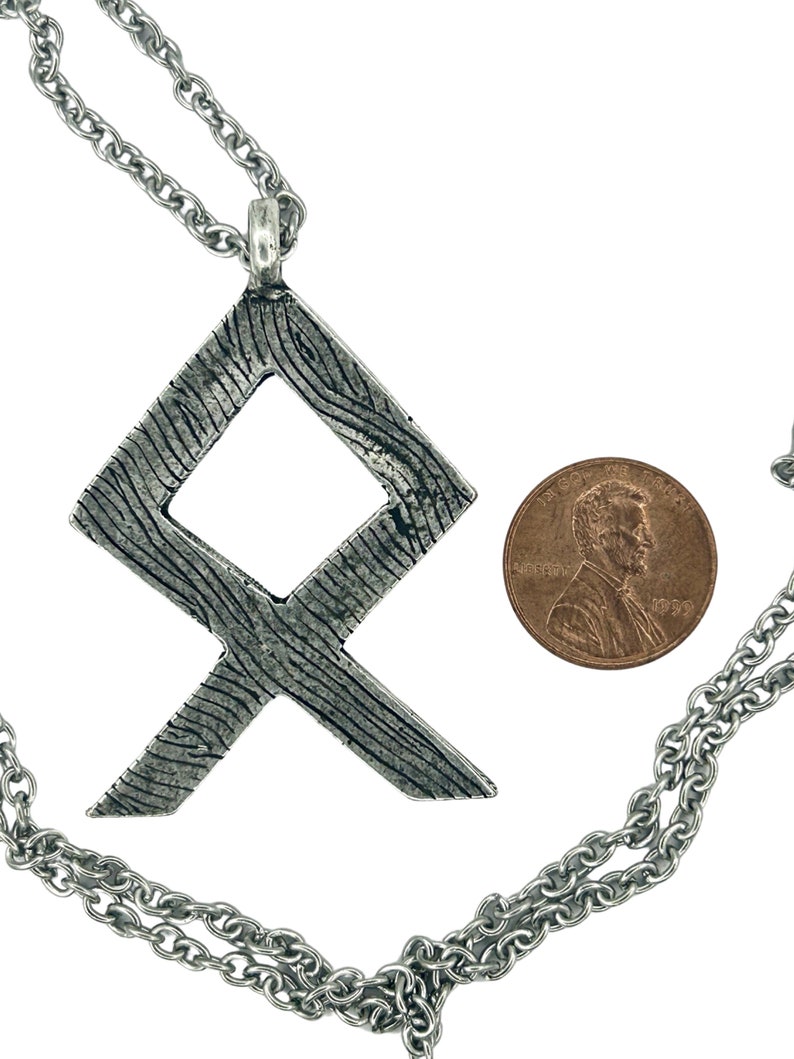 Othala Viking Rune big rune necklace made in NYC image 3