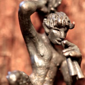 Pan Necklace in solid bronze made in NYC Mature Content