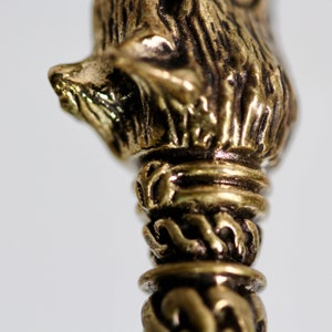 Viking Wolf Cigarette Holder cast in solid bronze made in NYC image 6