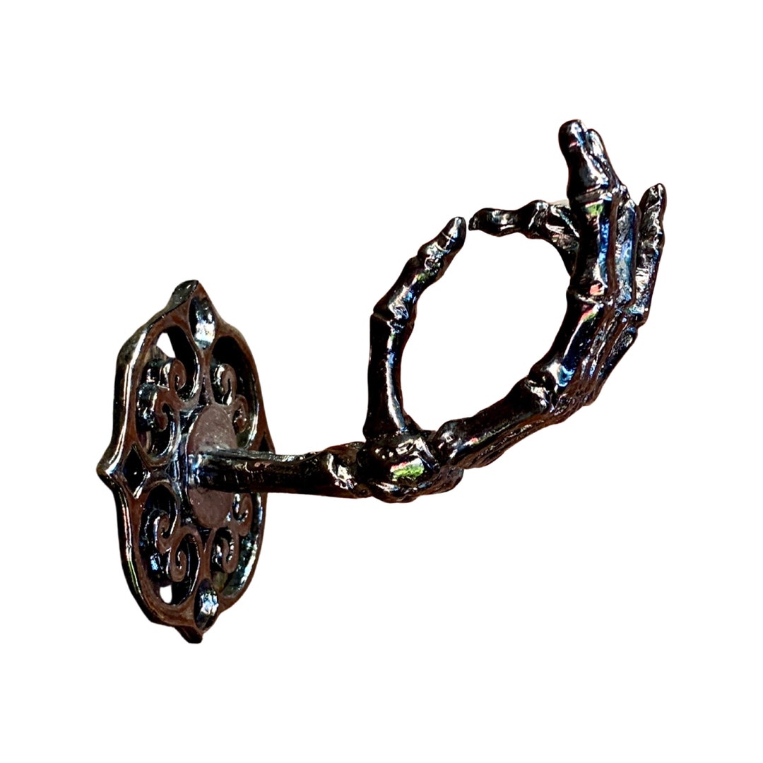 Skeleton Hand Coat Rack Black Pewter Skeleton Hand Wall Hook: Gothic Jewelry Rack, Coat Rack - Etsy