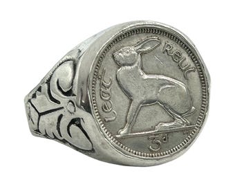 Irish Rabbit Coin Ring sterling silver coin rings by  Blue Bayer Design NYC